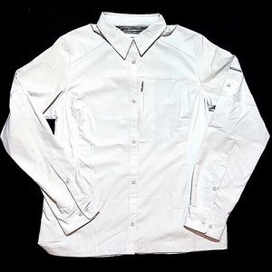 Columbia Dove Gray Silver Ridge Long Sleeve Shirt/Top. Sz XL